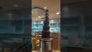 TRYING THICK WATER CHOCOLATE FOUNTAIN #shorts #cruise #chocolate #trendingshorts #viralvideo