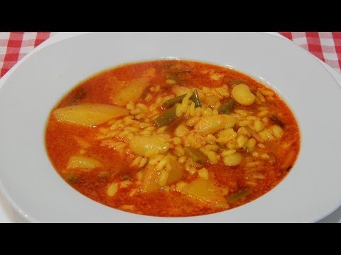 Receta de arroz con habichuelas y ajos tiernos