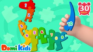 恐龍拼圖🦖🧩 | 趣味恐龍拼拼看 | 寶寶動手能力培養 | 幼兒益智遊戲 | 親子互動兒歌🎵 | 寶貝多米