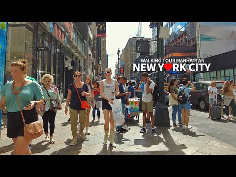 [Full] SUMMER TRAVEL IN NEW YORK CITY 4 - Walking Tour Manhattan NYC, USA, 4K