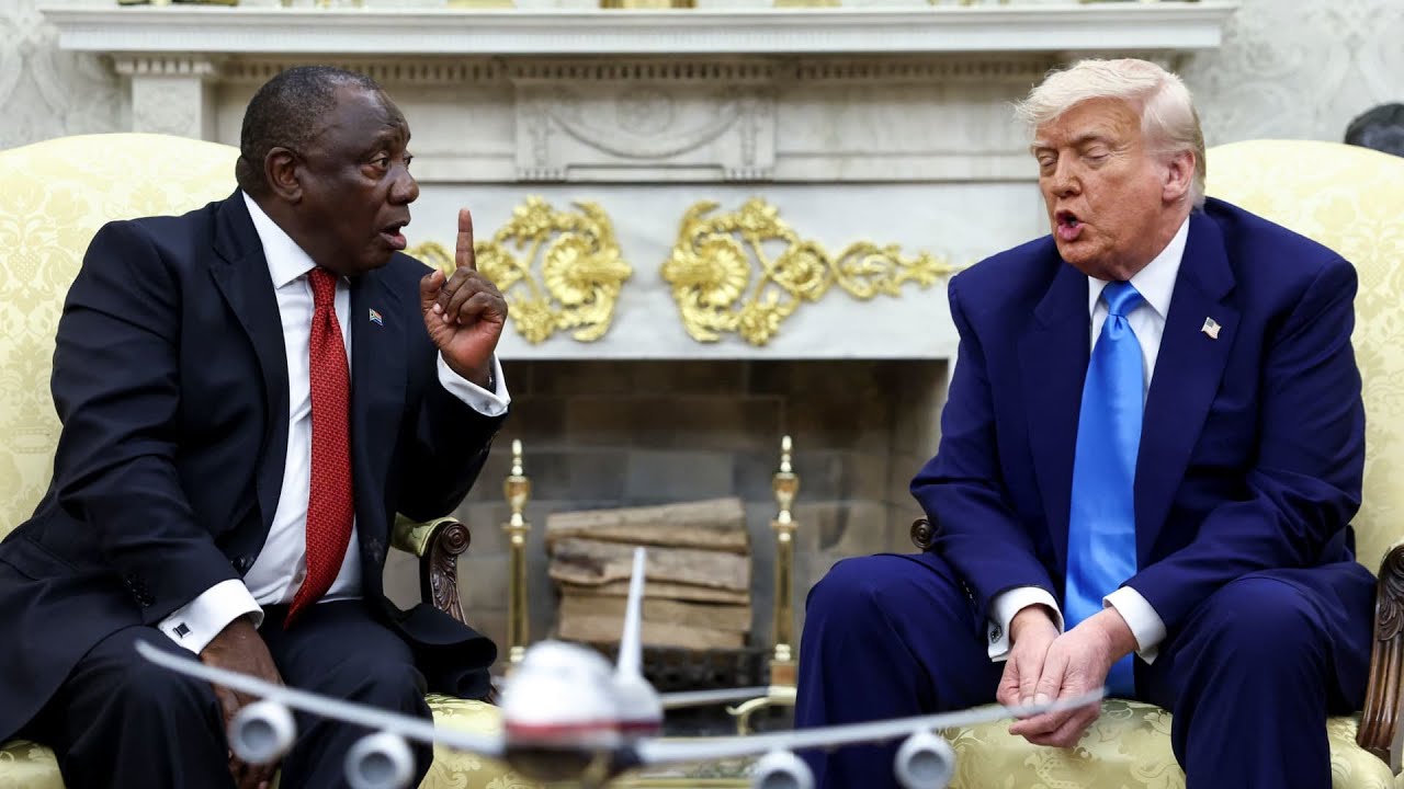 Watch: President Trump clashes with South African President Ramaphosa in Oval Office meeting