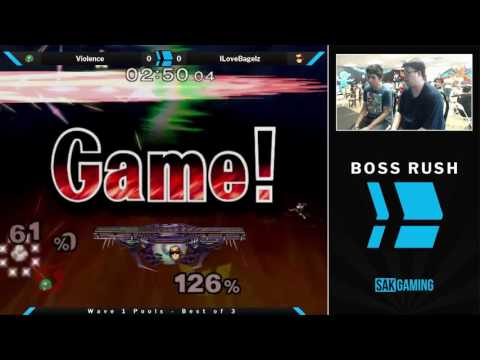 Boss Rush: Duck Wave 1 Pools - Violence (Samus) vs ILoveBagelz (Captain Falcon)