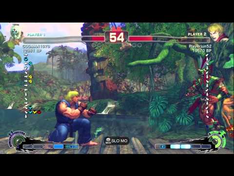 Playerjun52 [Ken] vs GODMAN1979 [ElFuerte] SSF4 Japanese Online Ranked Matches - TRUE-HD