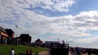 preview picture of video 'Hunstanton with the Hurricane and Spitfire fly past 31.08.2014'