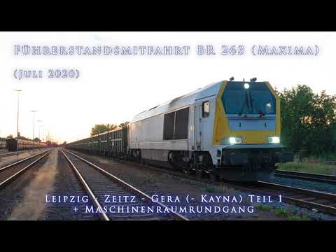 4k Führerstandsmitfahrt Voith Maxima (BR 263) Leipzig - Zeitz - Gera (- Kayna) Teil 1