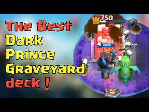 12 WINS GRAVEYARD DARK PRINCE DECK LIVE GRAND CHALLENGE GAMEPLAY - CLASH ROYALE