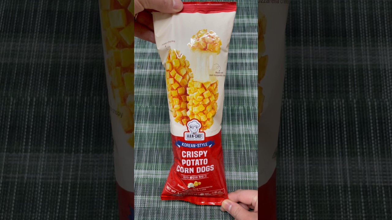 🇰🇷[Costco Series]Han-Chef Cripy Potato Corn Dog Mozzarella Cheese🧀🍟#asmr#shorts#short#asmrsounds