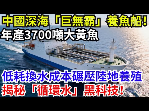 中國深海「巨無霸」養魚船！年產3700噸大黃魚，低耗換水成本碾壓陸地養殖！揭秘「循環水」黑科技！#大國工程#國家重器#重大工程#養殖技術#養魚船