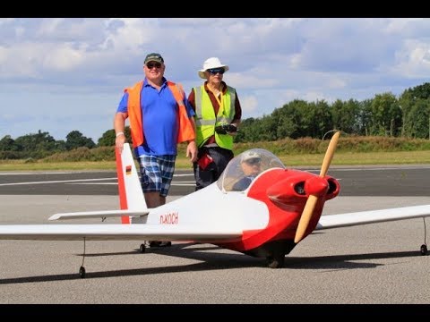 RARE GIANT 66% SCALE RC SCHEIBE SF 33 MOTOR GLIDER - IAN TURNEY WHITE - LMA RAF ELVINGTON - 2017