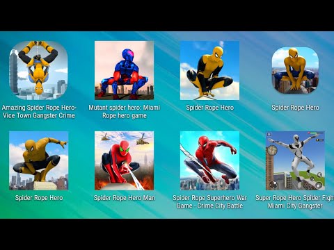 Amazing Spider Rope Hero Vice Town Gangster Crime,Mutant Spider Hero Miami Rope Hero Game