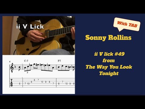 Lick of the Day #49 - Sonny Rollins ii V Lick with TAB