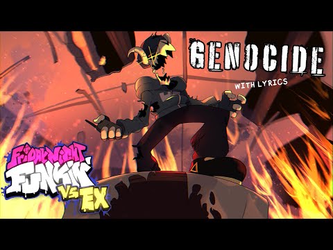 Genocide WITH LYRICS - Friday Night Funkin' VS Ex (Tabi) Mod Cover