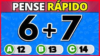 🧠➕ Desafio de MATEMÁTICA! Você consegue acertar todas? ⏳ Pense rápido e resolva! | #buuquiz #quiz