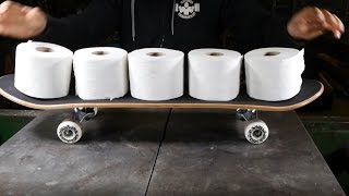 How to make skateboard from toilet paper using hydraulic press