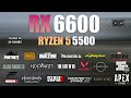 RX 6600 + Ryzen 5 5500 : Test in 20 Games - RX 6600 Gaming