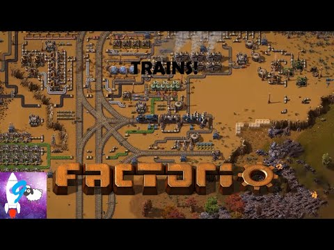 Factorio 1.0.0 Getting our first train rolling! Ep 9