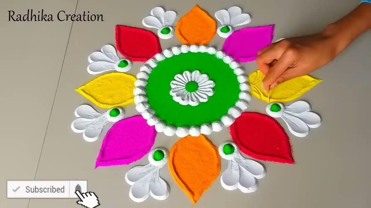 akshya tritiya special festival rangoli design by radhika