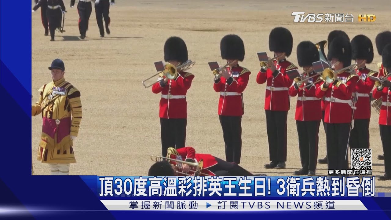 頂30度高溫!英國3衛兵彩排昏倒 威廉也在場