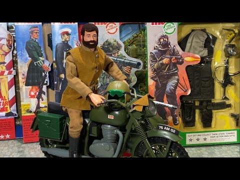 Action Man Motorcycle and Sidecar.. with Dispatch Rider.. Palitoy 1976..