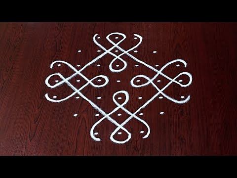 Easy 7dots daily sikku kolams/melikala muggulu/kambhi,neli kolam/daily chukkala muggulu#Nice Rangoli