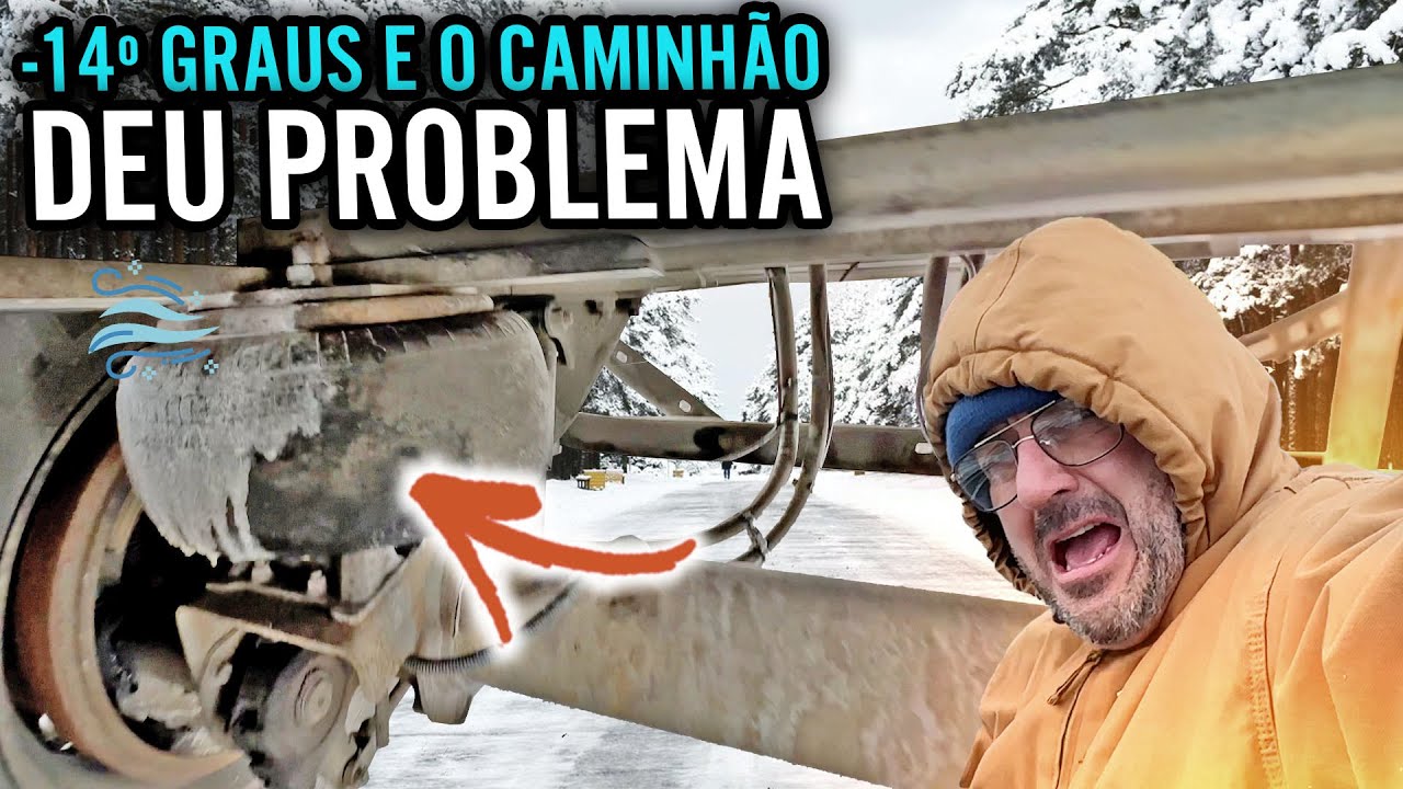 CAMINHÃO DEU PROBLEMA COM🥶  -14º 🥶NEGATIVOS🇺🇸
