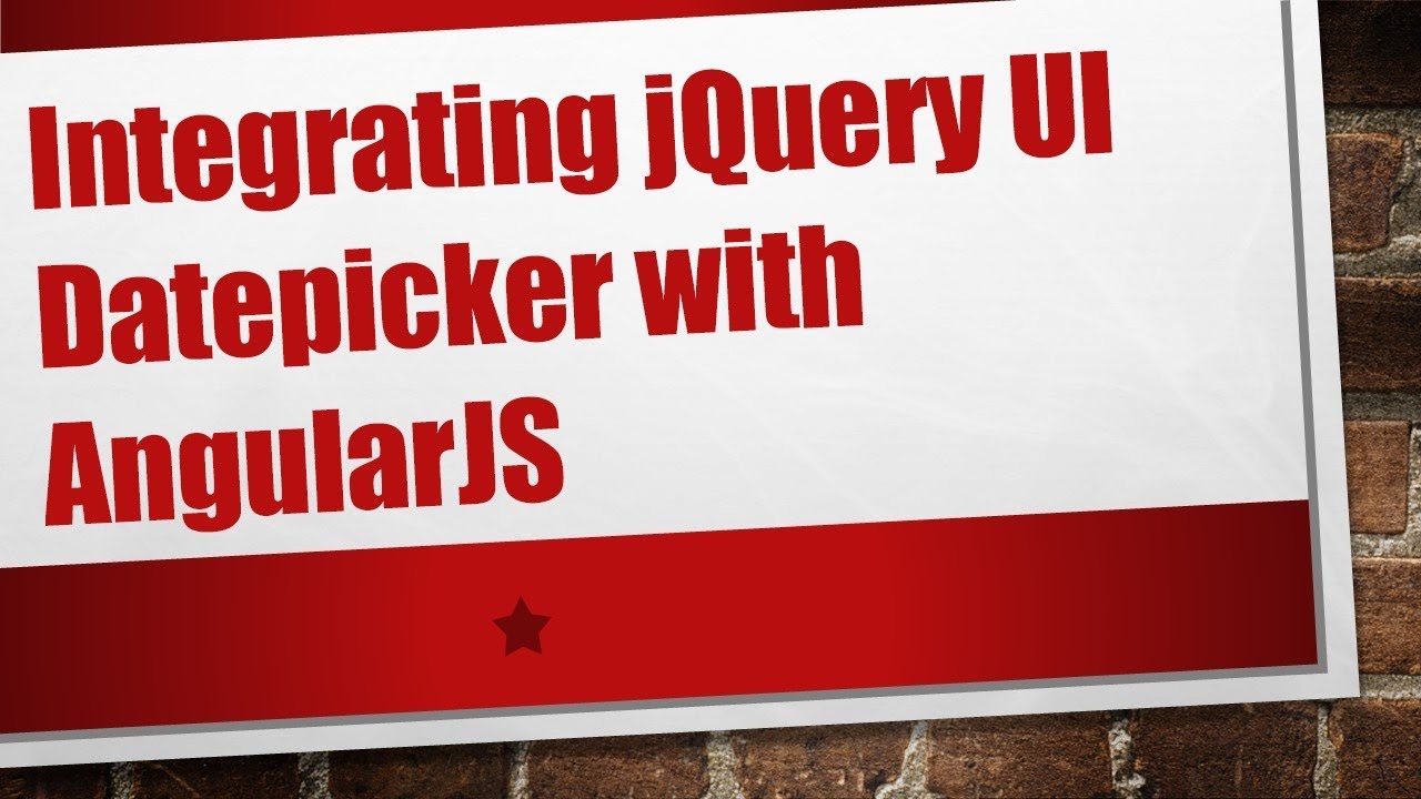 Integrating jQuery UI Datepicker with AngularJS