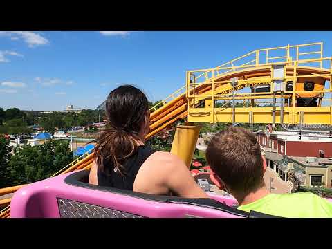 On-ride point of view of Mad Mouse