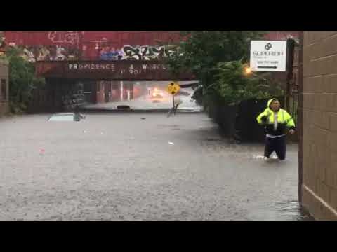Flooding on Cambridge Street in Worcester