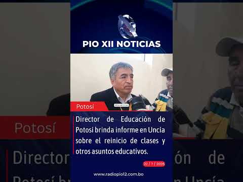 Director Departamental de Educación de Potosí ofrece una entrevista en uncía.