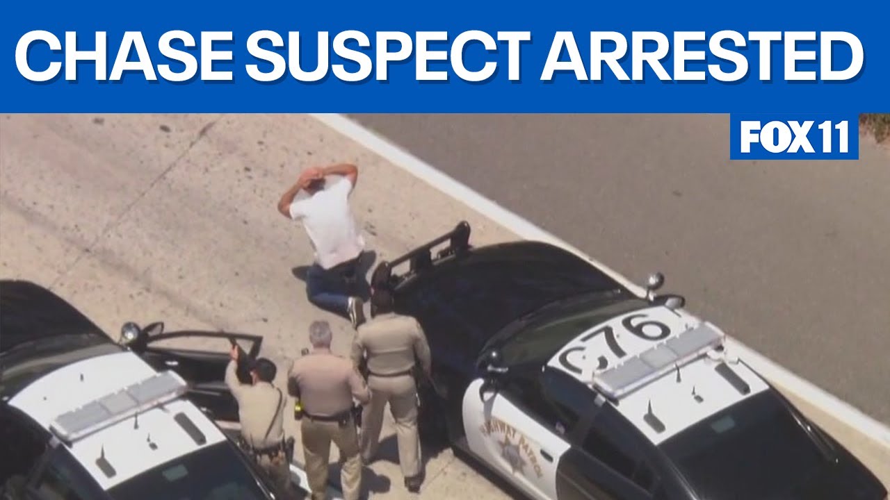 Suspect arrested after tire goes flat on 10 Freeway  | FOX 11 LA