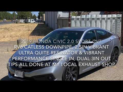 2019 Honda Civic Sport 2.0L (K20C2) -CUSTOM VIBRANT EXHAUST