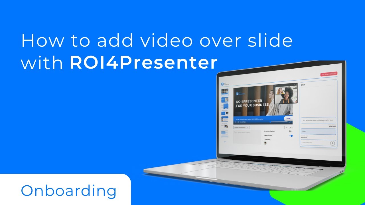 How to add video over slide in presentation