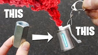 REAL FORTNITE Colored SMOKE Keyring - Made from Nut & Bolt