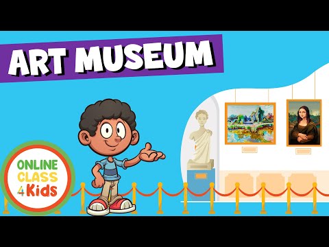 In an Art Museum | Educational Videos | Learn English - Talking Flashcards | Vocabulary | Speak