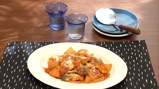 【3分クッキング公式】塩さばとじゃが芋のトマト煮