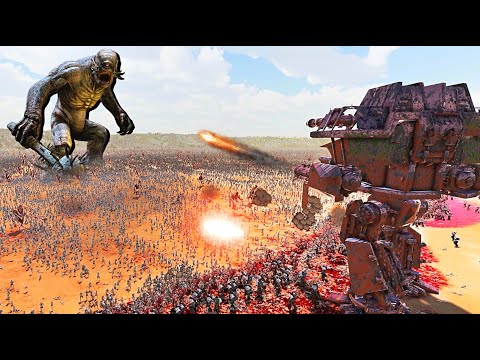 Space Marines & Battle Titans vs 6,000,000 Zombies, Predators & Giants - UEBS 2 | Battle Simulator 2