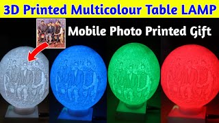 3D Printed Multicolor Moon Lamp with photo | 3D Printing Business Idea | Electronics Project
