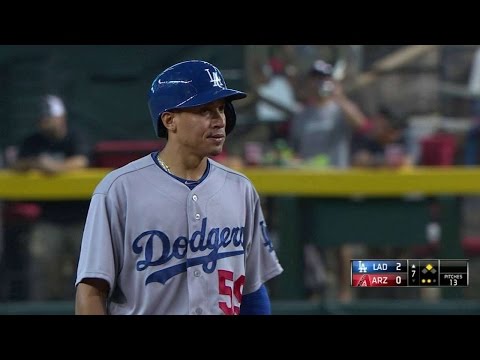 LAD@ARI: Torreyes doubles to notch his first ML hit