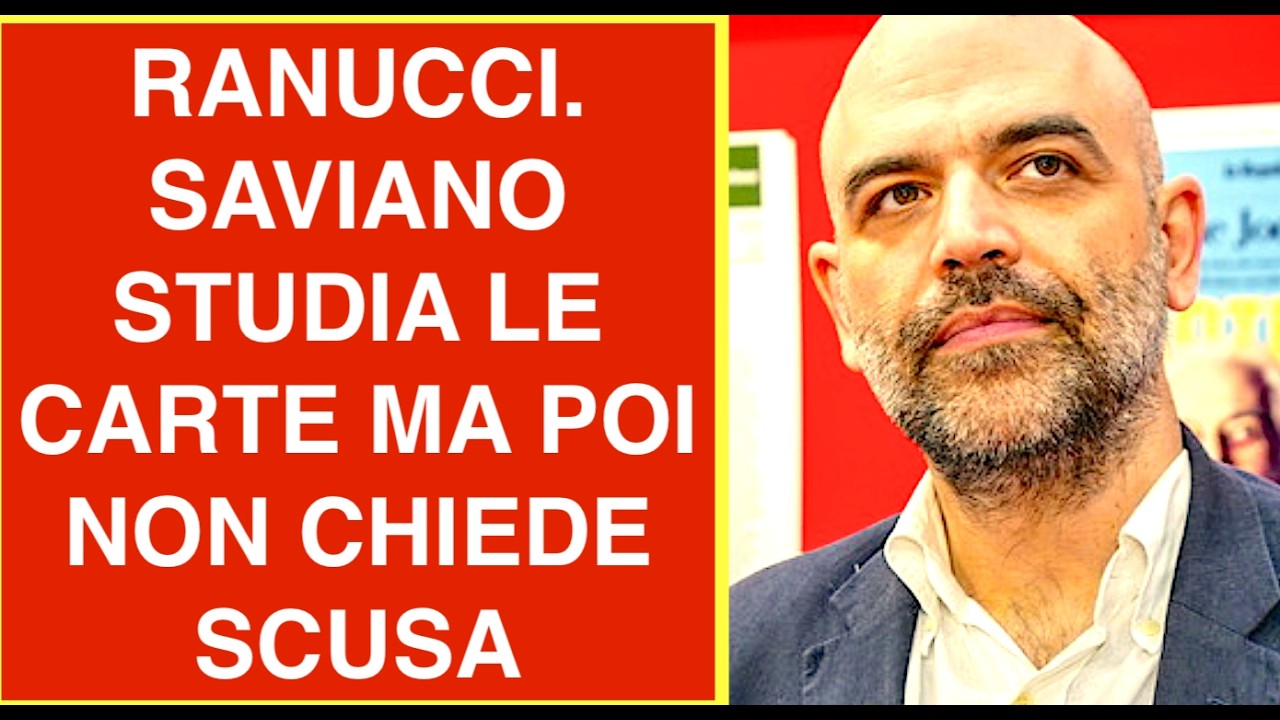 RANUCCI. SAVIANO STUDIA LE CARTE SULL'ORDIGNO D'AMORE MA POI NON CHIEDE SCUSA