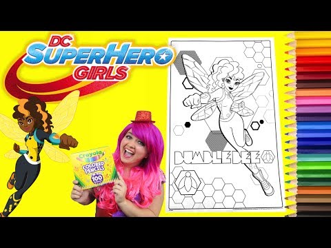 Coloring Bumblebee DC Super Hero Girls GIANT Coloring Book Page Colored Pencil | KiMMi THE CLOWN Video