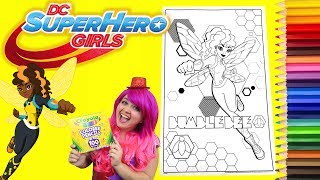 Coloring Bumblebee DC Super Hero Girls GIANT Coloring Book Page Colored Pencil | KiMMi THE CLOWN