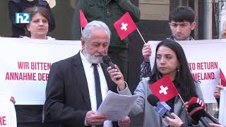 Չհակադրվե՛ք որոշմանը․ արցախցիների ակցիան՝ Շվեցարիայի դեսպանատան մոտ: Լրաբեր - 13․03․2025