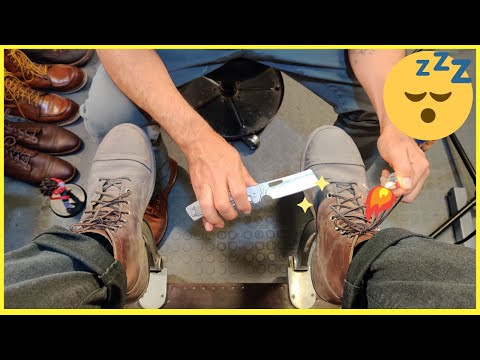 THE BEST BOOT RESTORATION!!! | ANGELO SHOE SHINE ASMR