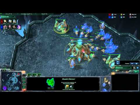 LeenockfOu(Z) vs wulongStorM(P)@薩爾納加洞穴 OB視角+教主解說