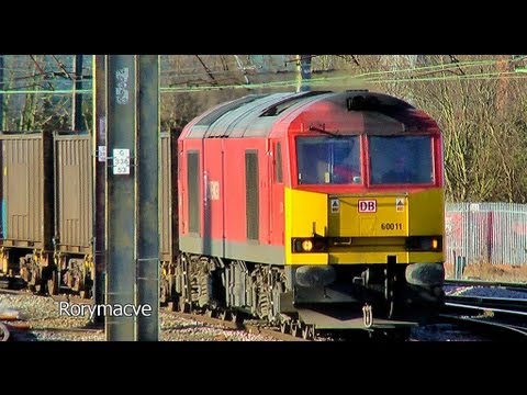 (HD) DB Schenker Class 60, 60011, passes Preston on the 6G42 11/03/13