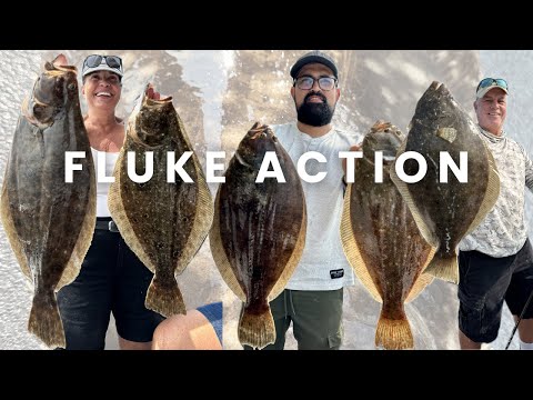 Crazy non-stop fluke action with Captain Lou