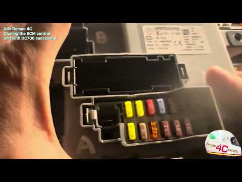 Alfa Romeo 4C Cloning the BCM control unit with DC706 successful