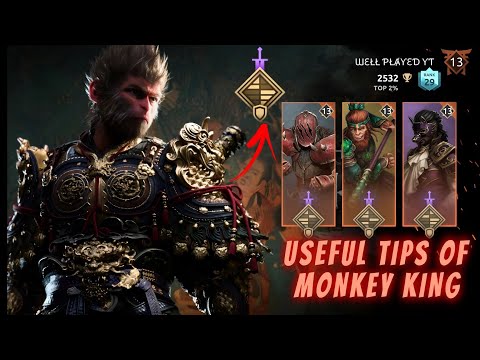 How to play " MONKEY KING " like a pro in rank (Monkey King Tips and tricks in SFA )||Shadow fight 4