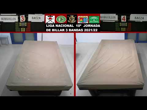 LIGA NACIONAL 1º DIVISION    BURGUILLOS -- BAEZA  DE BILLAR 3 BANDAS 2021/22