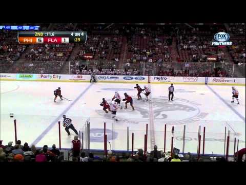 Luke Schenn goal 26 Jan 2013 Philadelphia Flyers vs Florida Panthers NHL Hockey